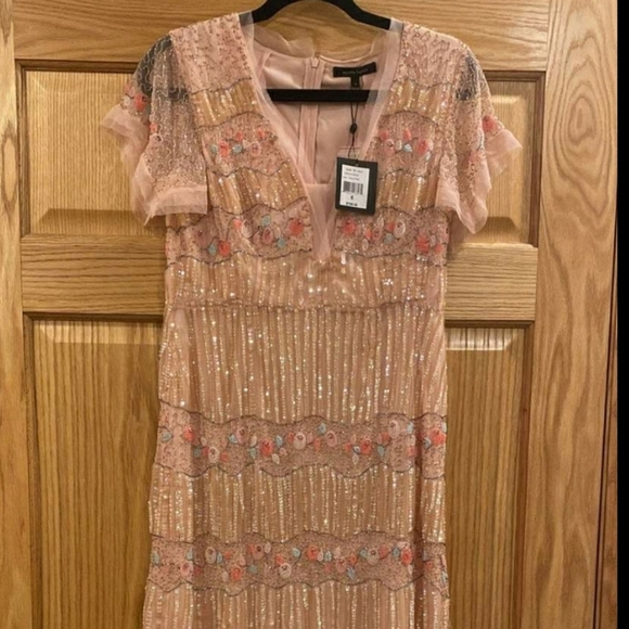 Nanette Lepore "Jeweled" Pleated Dress - Picture 4 of 14